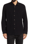 Coastaoro Long Sleve Corduroy Shirt In Black