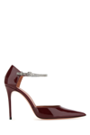 Amina Muaddi Ursina Crystal-embellished Patent-leather Pumps