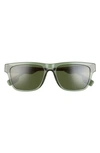 Burberry 56mm Rectangular Sunglasses In Green/ Dark Green