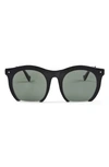 Grey Ant Foundry 51mm Round Sunglasses In Black/ Grey