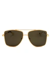 Grey Ant 60mm Dempsey Square Sunglasses In Gold/ Yellow