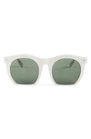 Grey Ant Foundry 51mm Round Sunglasses In White/ Grey