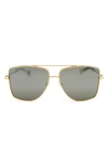 Grey Ant 60mm Dempsey Square Sunglasses In Gold/ Silver