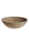 Farmhouse Pottery 15-inch Crafted Wooden Bowl In Grey