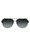 Ferragamo Lifestyle 61mm Aviator Sunglasses In Matte Black