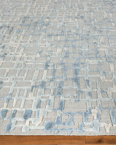 Exquisite Rugs Sullivan Hand-loomed Rug, 6' X 9' In Gray/blue