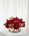 Winward Peony Arrangement In Glass Bowl