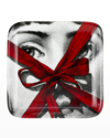 FORNASETTI SQUARE ASHTRAY RED BOW GIFT,PROD248170102