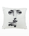 Fornasetti Cushion Chiave Face In Key