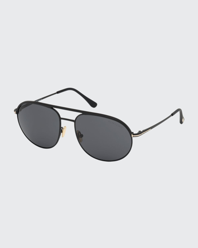 Tom Ford Men's Gio Aviator Sunglasses In Black