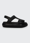 Marsèll Leather Platform Slingback Sandals In Blk