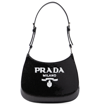 Prada Cleo Small Sequined Shoulder Bag In Nero+bianco