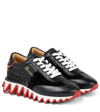 Christian Louboutin Logo Casual Sports Shoes In Black/loubi