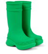 Balenciaga Green Crocs Edition Boots In Green