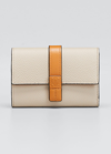 LOEWE VERTICAL SMALL TRIFOLD WALLET IN GRAINED LEATHER,PROD167640152