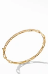 David Yurman Stax 18k Gold Chain Link Bracelet With Diamonds