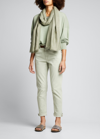 Brunello Cucinelli Metallic Cashmere-silk Scarf In C6896 Bamboo