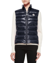 MONCLER GHANY SHINY QUILTED PUFFER VEST,PROD222940163
