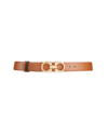 Ferragamo Reversible Leather Gancini Belt In Sella/gold