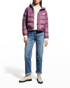 The North Face Hyalite Down Hooded Jacket In Purple