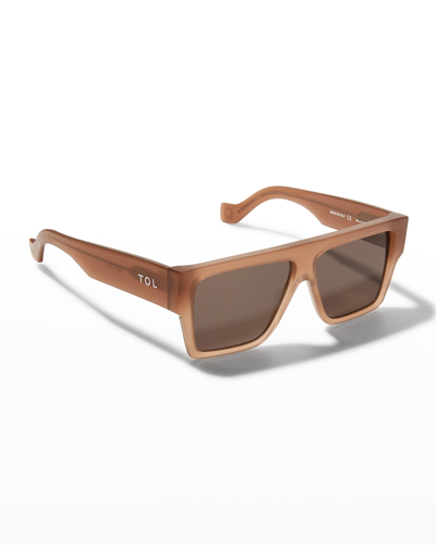 Tol Eyewear Lazer Square Sunglasses In Almond