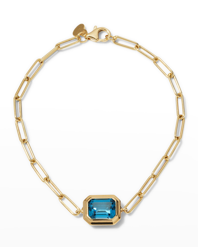 Goshwara 18k Manhattan London Blue Topaz Bracelet