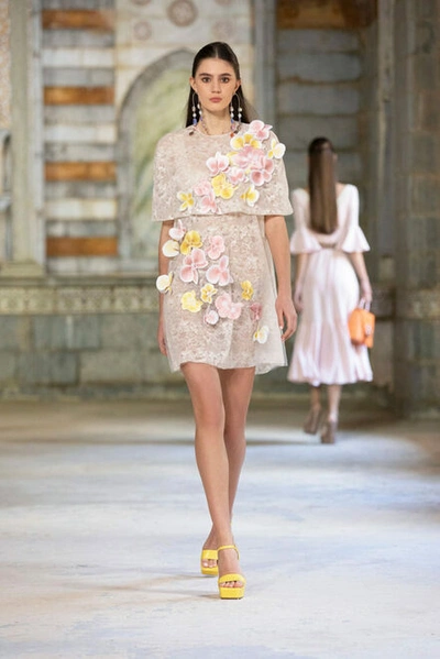 Georges Hobeika Floral Cocktail Dress With Belero