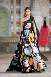 GEORGES HOBEIKA ONE SHOULDER PRINTED SATIN GOWN,GH22SGRTW99LD-16