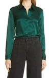 L Agence Tyler Long-sleeve Blouse In Dark Forest