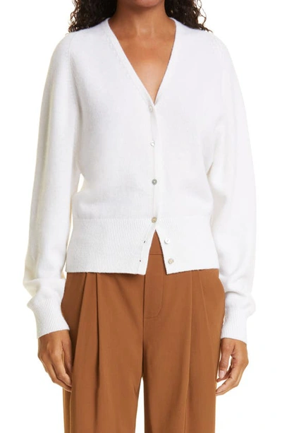 Vince Raglan Sleeve Wool & Cashmere Cardigan In Off White