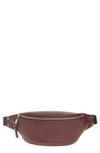 Treasure & Bond Mason Pebbled Leather Belt Bag In Burgundy Fig
