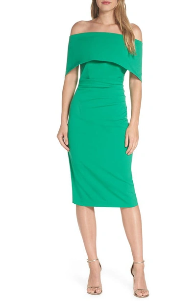 Vince Camuto Popover Cocktail Dress In Green