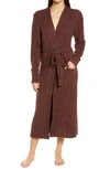 Skims Cozy Knit Bouclé Robe In Garnet