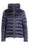 Save The Duck Elsie Waterproof Puffer Coat In 90010 Blue Black