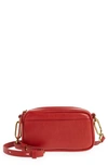 Madewell Mini The Leather Carabiner Crossbody Bag In Pomegranate Seed