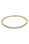 Vince Camuto Cubic Zirconia Tennis Bracelet In Gold/ Crystal