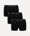 Calvin Klein Icon Cotton Stretch 3 Pack Boxer Briefs In Black