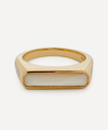 ADORE ADORN GOLD PLATED VERMEIL SILVER PERCY MOTHER OF PEARL RING,000746041