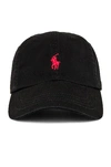 Polo Ralph Lauren Chino Cap In Black & Red