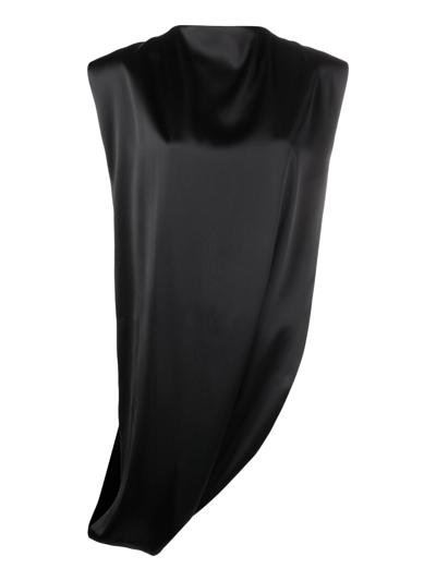 Givenchy Asymmetric Draped Top In Black
