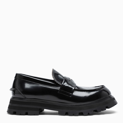 Alexander Mcqueen Black Shiny Leather Loafers