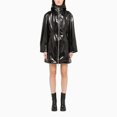 Bottega Veneta Black Patent Leather Effect Parka Jacket