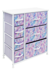 Sorbus 7 Drawer Chest Dresser In Tie-dye Purple