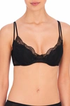 Natori Double Time Contour Underwire Bra (32d) In Black/dk Grey