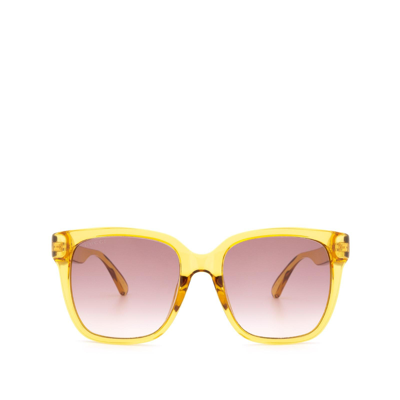 Gucci Gg0715sa Yellow Female Sunglasses - Atterley
