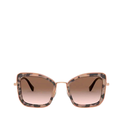 Miu Miu Mu 55vs Havana Pink Sunglasses In Havana Rosa/brown Gradient