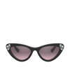 MIU MIU MIU MIU MU 01VS BLACK FEMALE SUNGLASSES