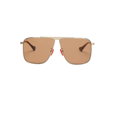Gucci Gg0840s Gold Male Sunglasses - Atterley