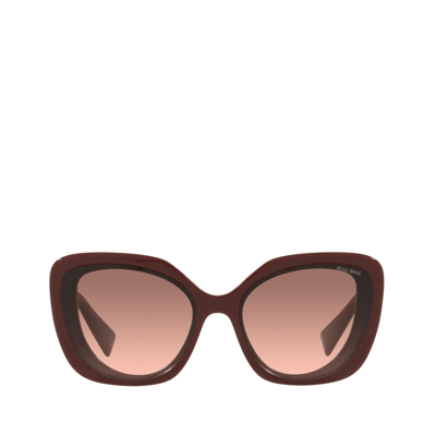 Miu Miu Mu 06xs Pink Bordeaux Female Sunglasses