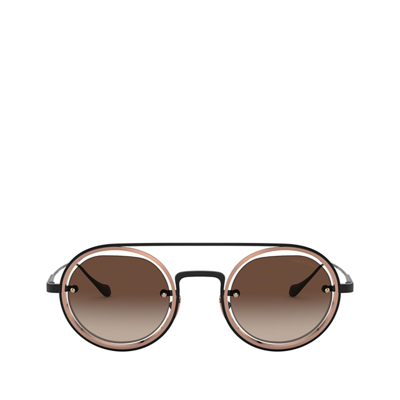 Giorgio Armani Ar6085 Matte Black / Bronze Sunglasses In Brown Gradient